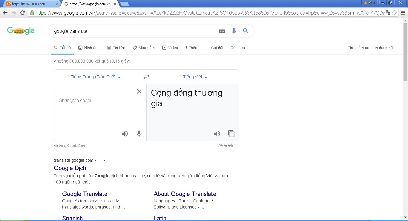 translate của Google