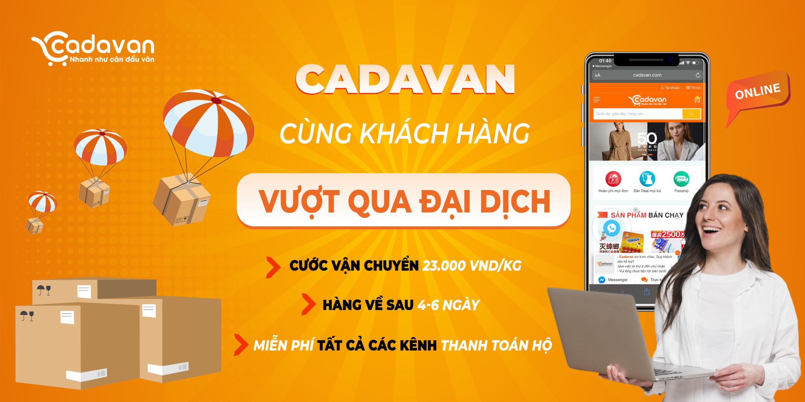 Đặt mua điện thoại Trung Quốc qua dịch vụ của Cadavan